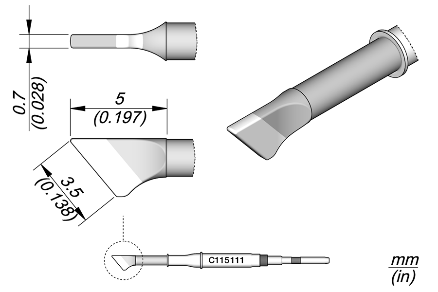 C115111 - Blade Cartridge 3.5 x 0.7